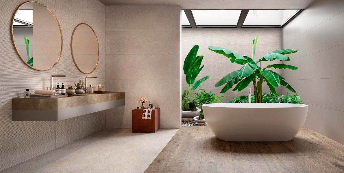 Reforma de baño estilo japonés con bañera moderna