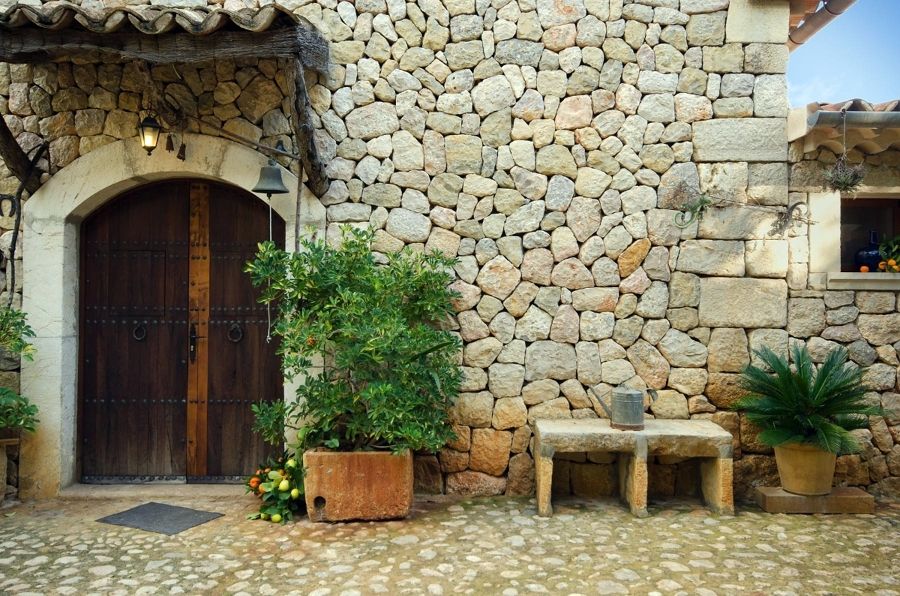fachadas de piedra rustica