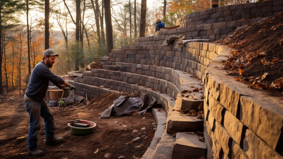 Construcción de muros de contención