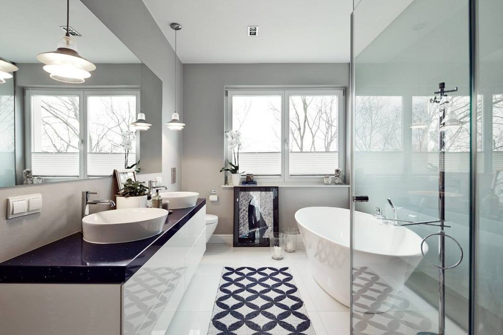 reforma de baño completo dos lavabos y bañera en Aravaca