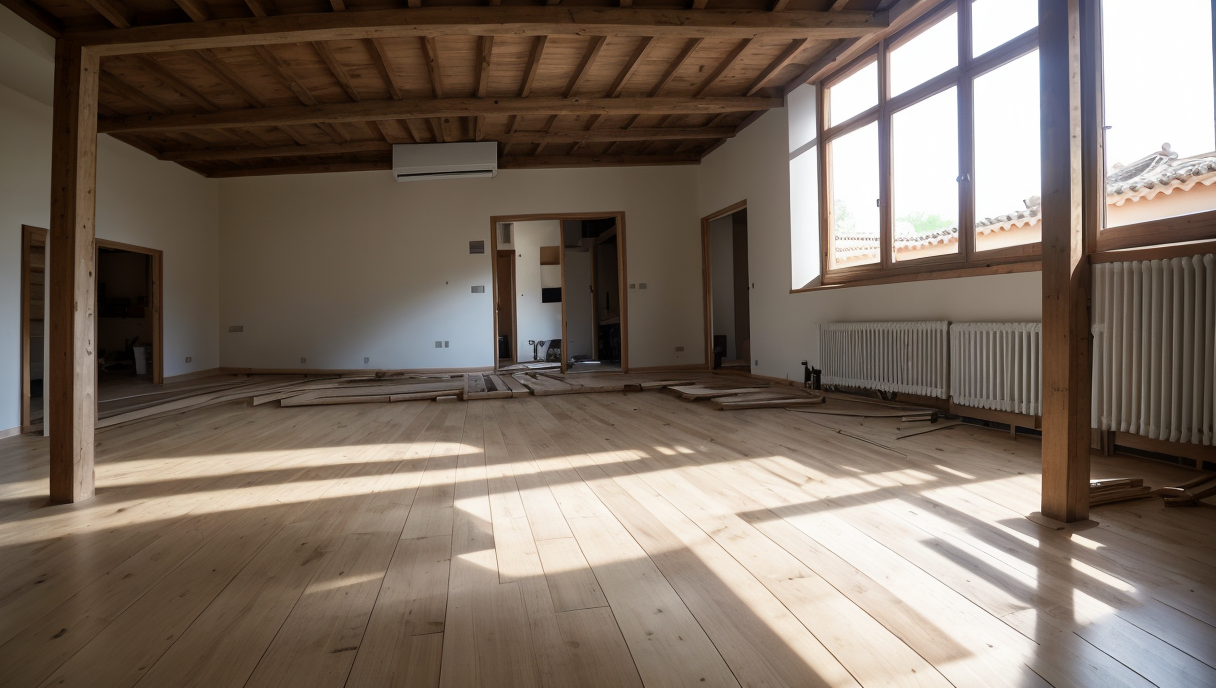 Trabajadores realizando una reforma en el interior de un hogar