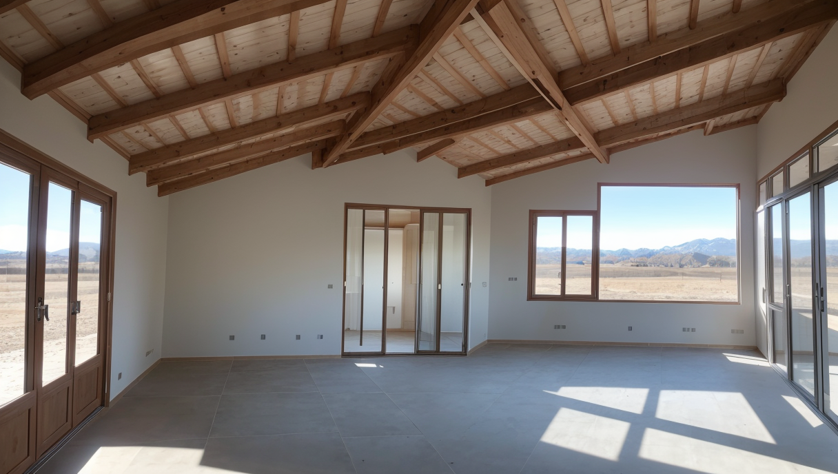 Casa prefabricada bajo construcción