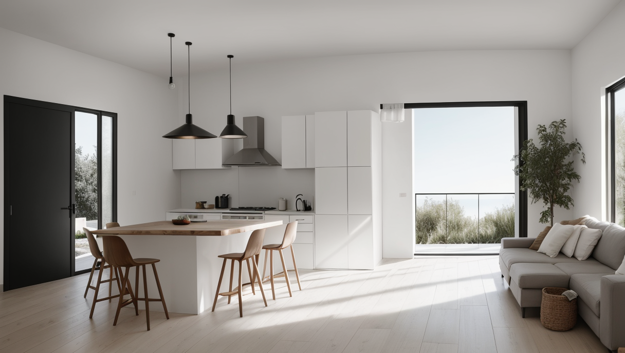 Un hogar completamente transformado con diseño limpio y elementos naturales