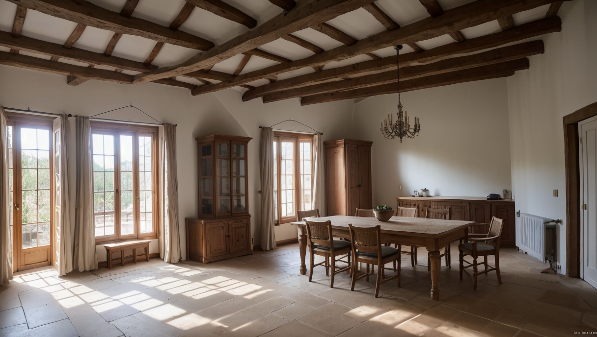 Vista de una vivienda bajo obra