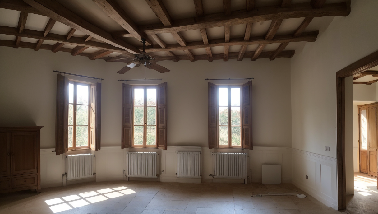 Fachada de edificio antiguo en proceso de rehabilitación