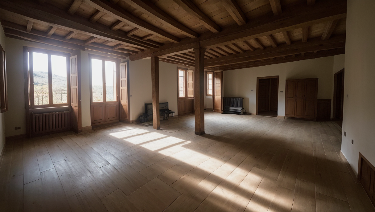 una vivienda en proceso de rehabilitación con aislamiento térmico