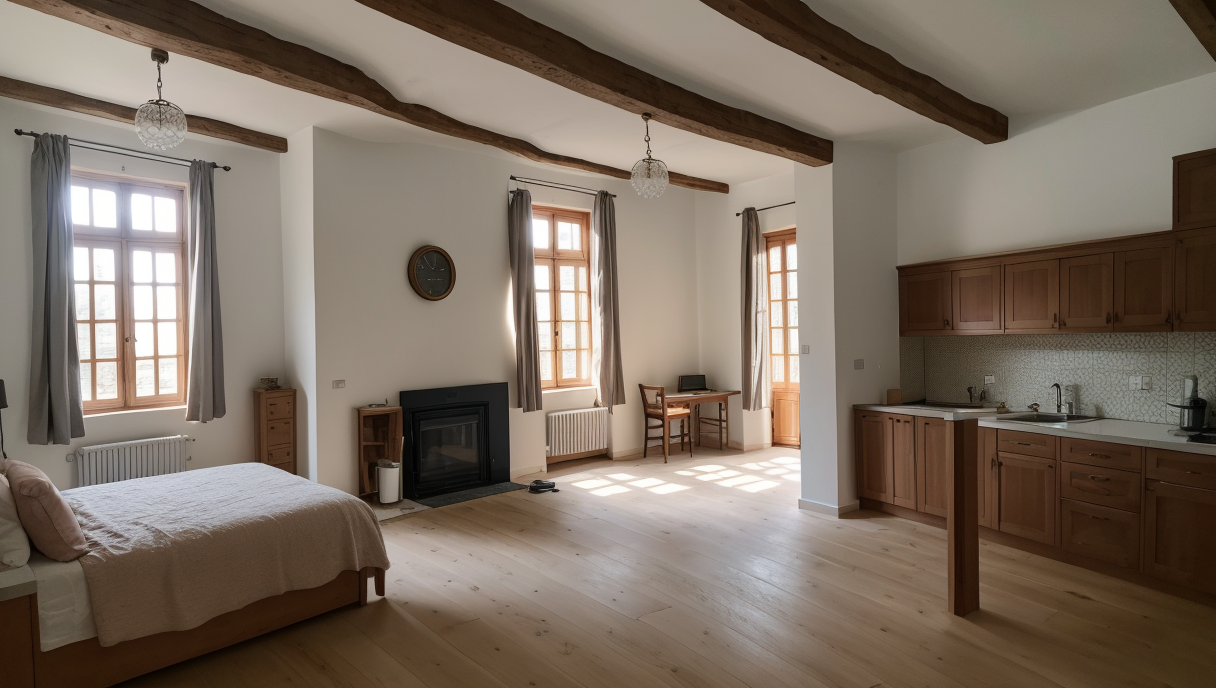 una vivienda moderna con ventanas de doble acristalamiento y un sistema de aislamiento térmico eficiente
