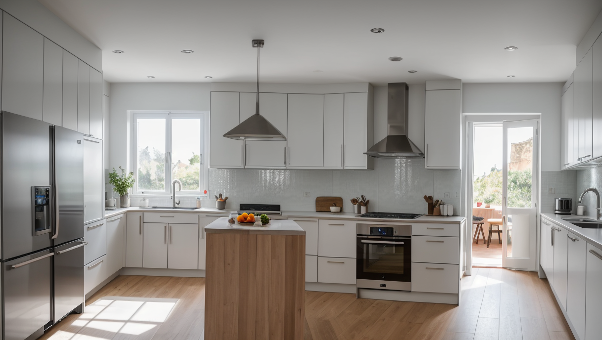 Cocina renovada con electrodomésticos de última generación