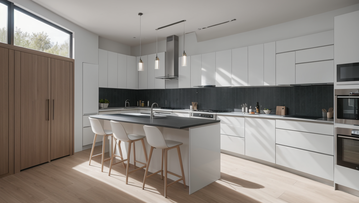 Diseño de cocina moderno con materiales de alta calidad