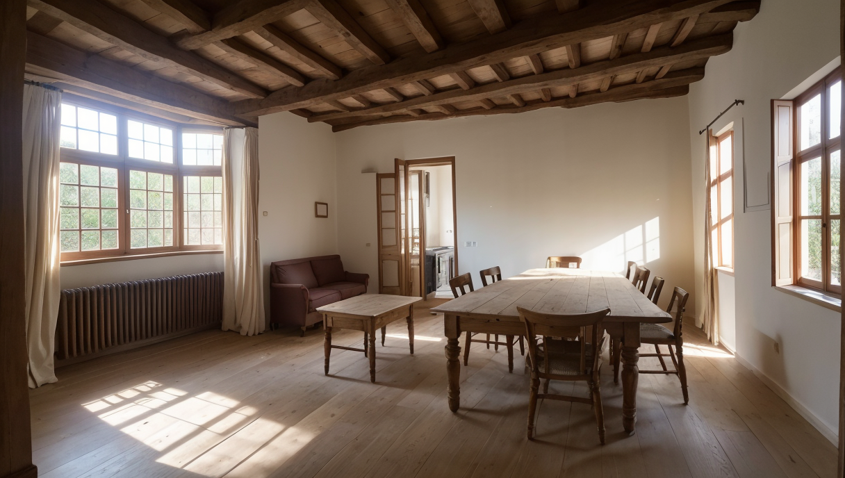 Fachada modernizada de una casa antigua