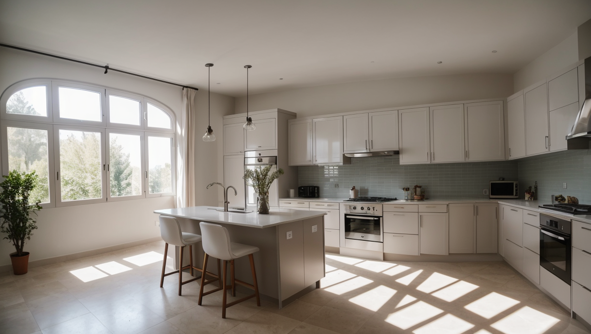 Interior de una casa rural renovada con diseño moderno