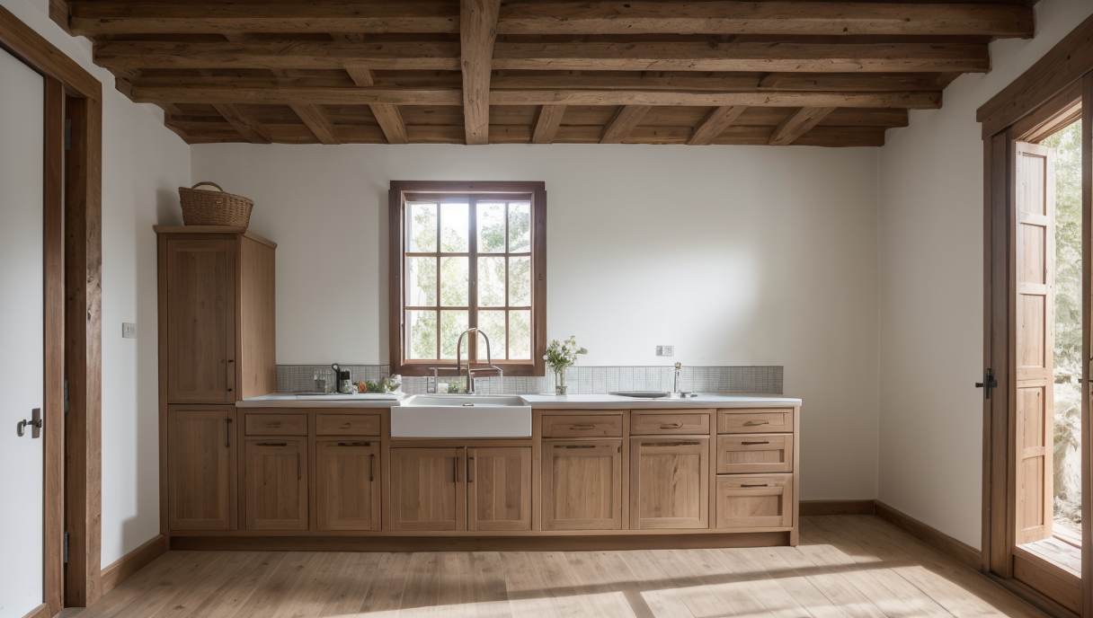 imagen de una sala recién reformada con diseño moderno y sostenible