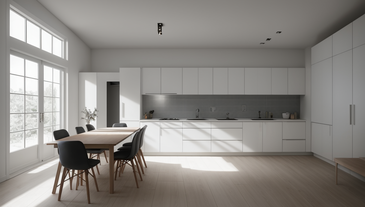 imagen de una sala con diseño minimalista y tecnología integrada