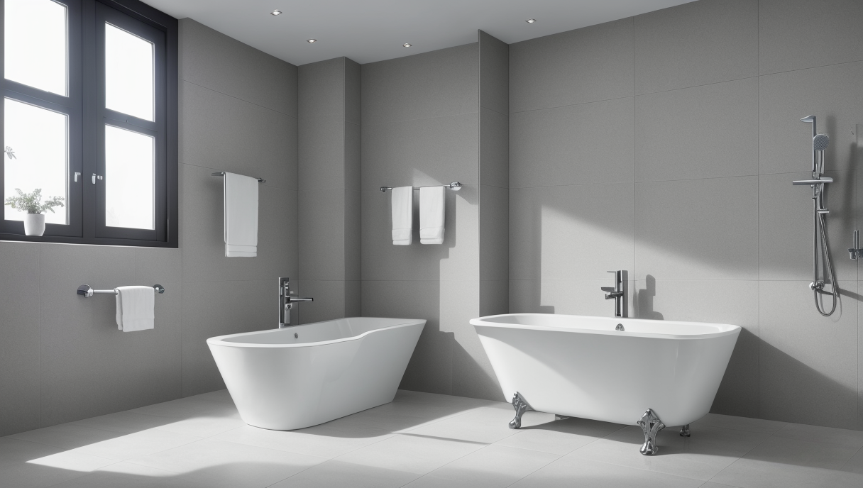 Baño moderno con accesorios avanzados e innovadores