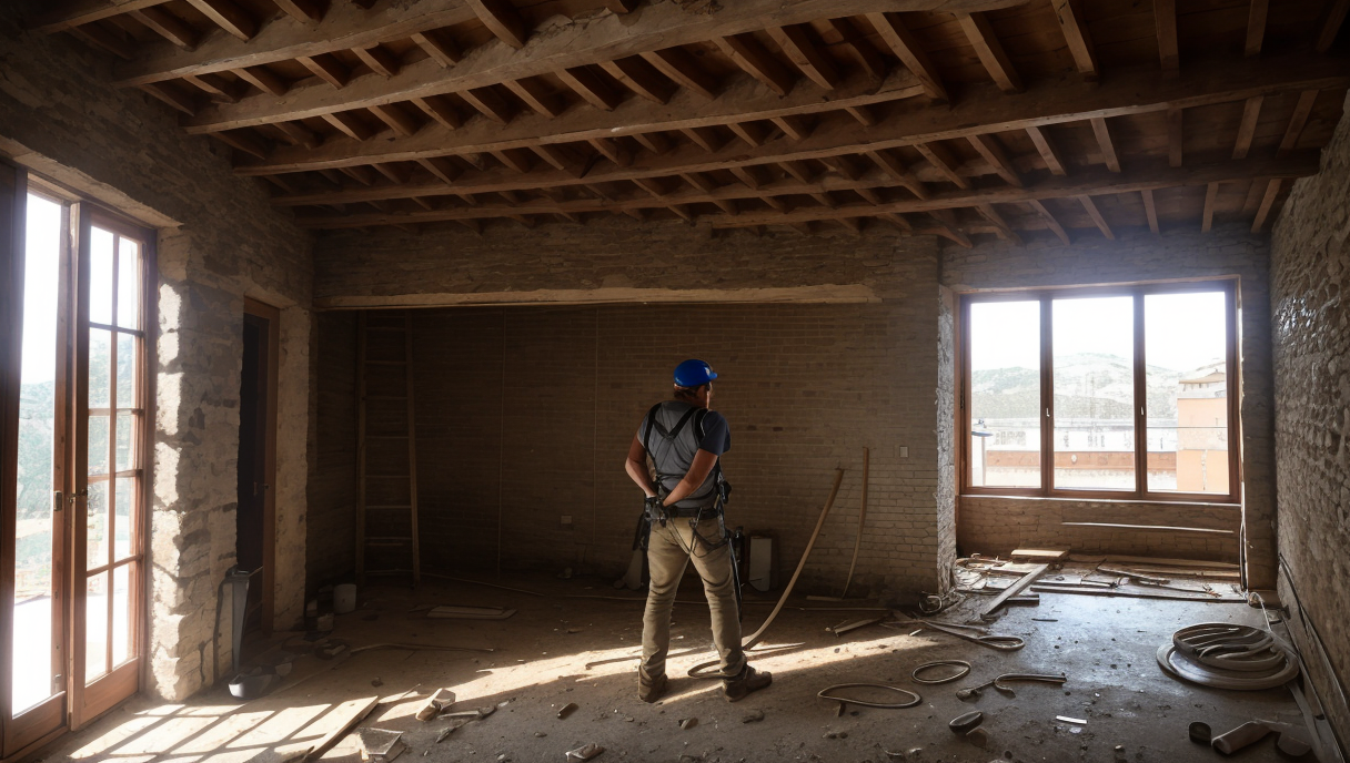 Reforma integral en una vivienda antigua con materiales modernos