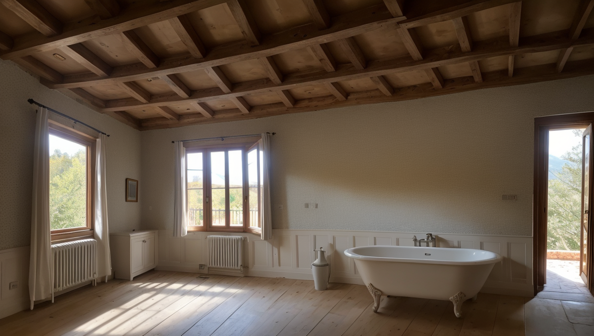 Detalle de la rehabilitación energética en una casa antigua