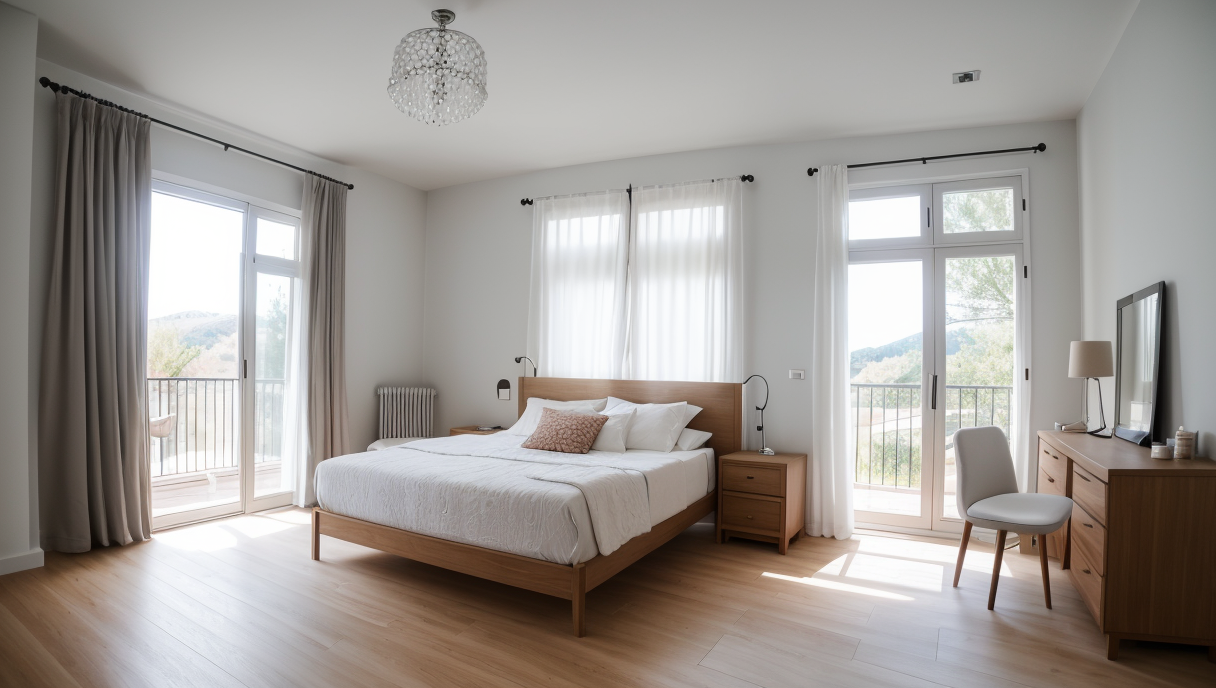 Reforma de dormitorio con mobiliario y iluminación actualizada