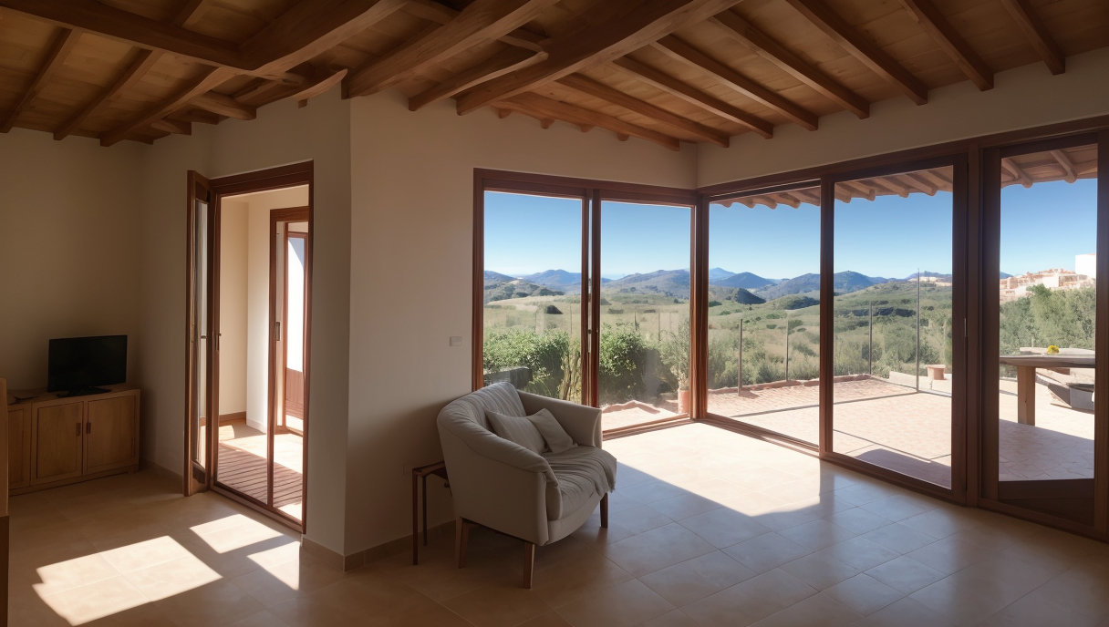Vivienda con placas solares