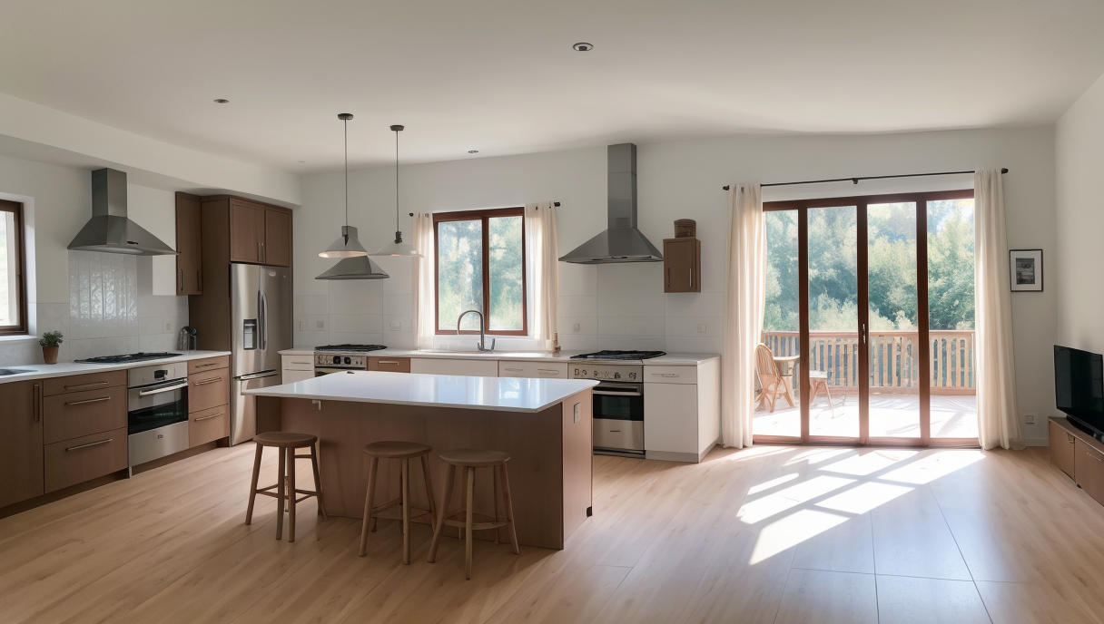 una familia disfruta los beneficios de su hogar renovado con mejoras energéticamente eficientes