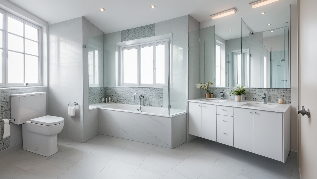 baño recién renovado con accesorios y acabados modernos
