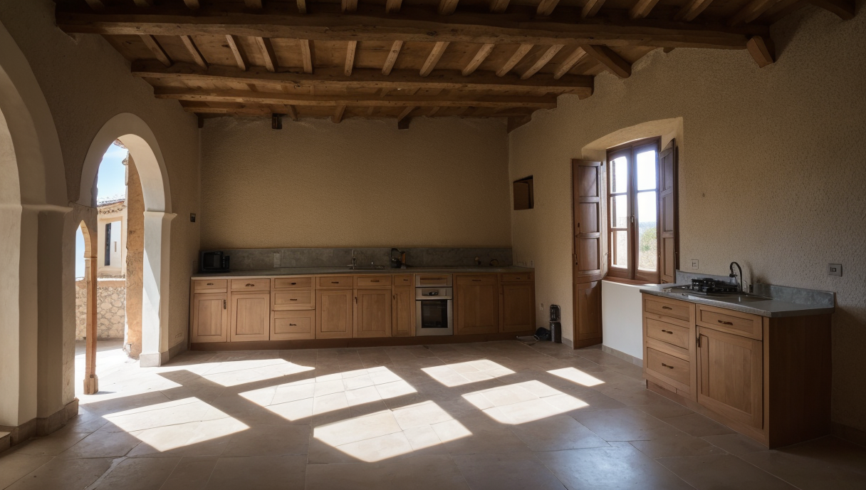 una casa antigua reformada manteniendo su estilo original