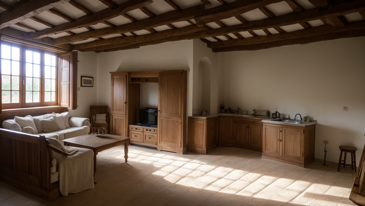 una casa antigua en proceso de rehabilitación en Zaragoza