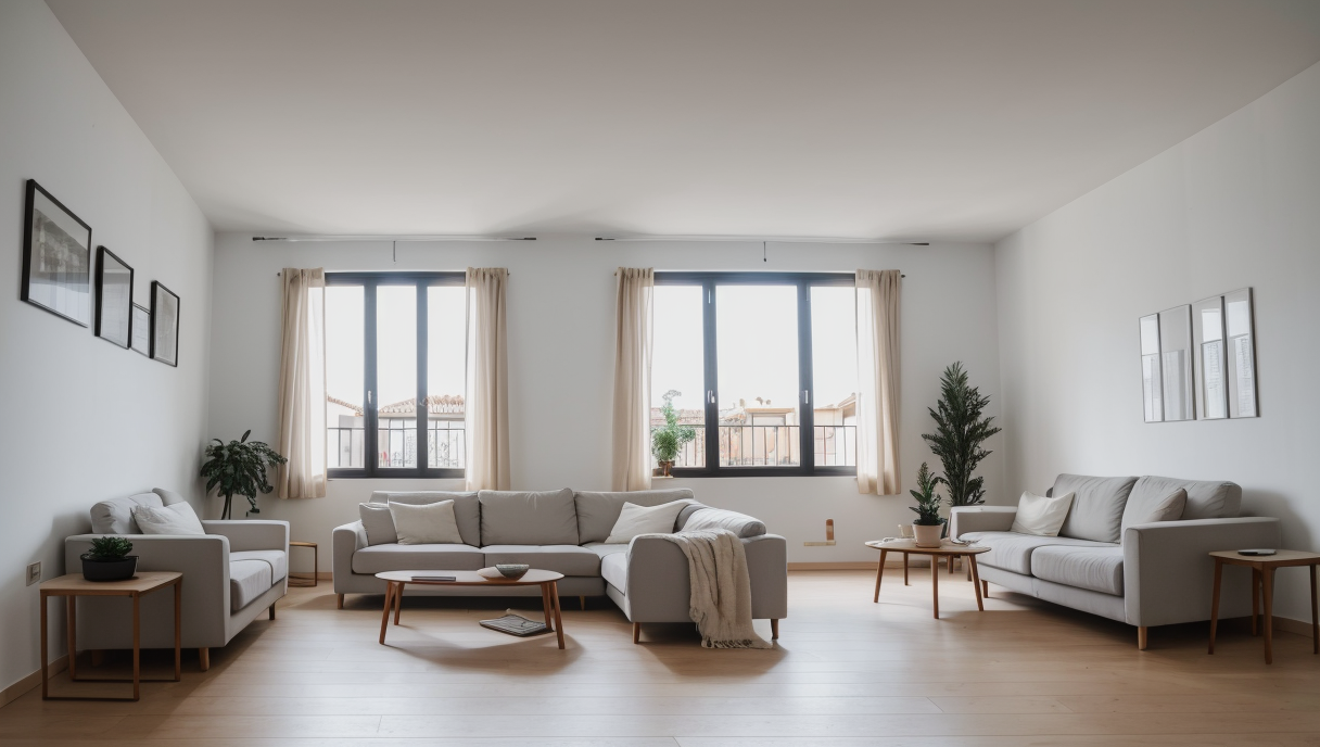 sala moderna después de una renovación