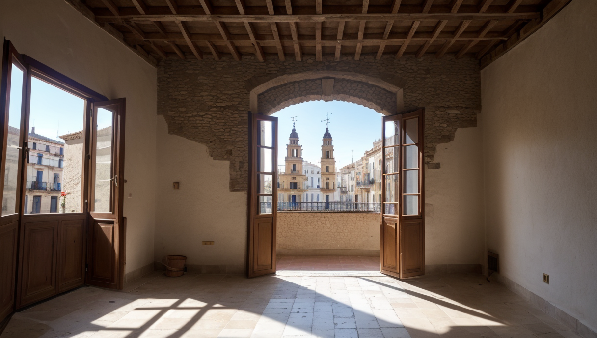 Proyecto de rehabilitación en curso en una ciudad española