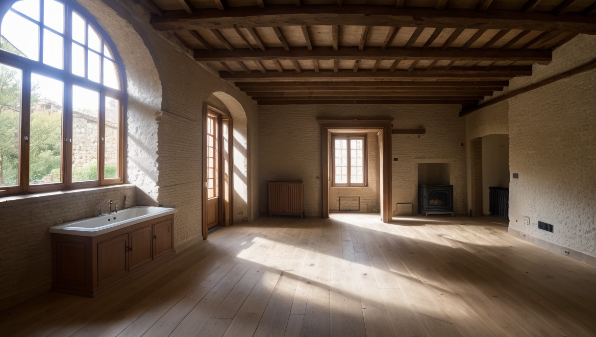 una habitación lista para ser pintada