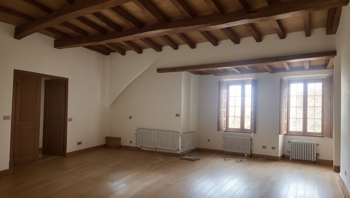 un pintor trabajando en una habitación