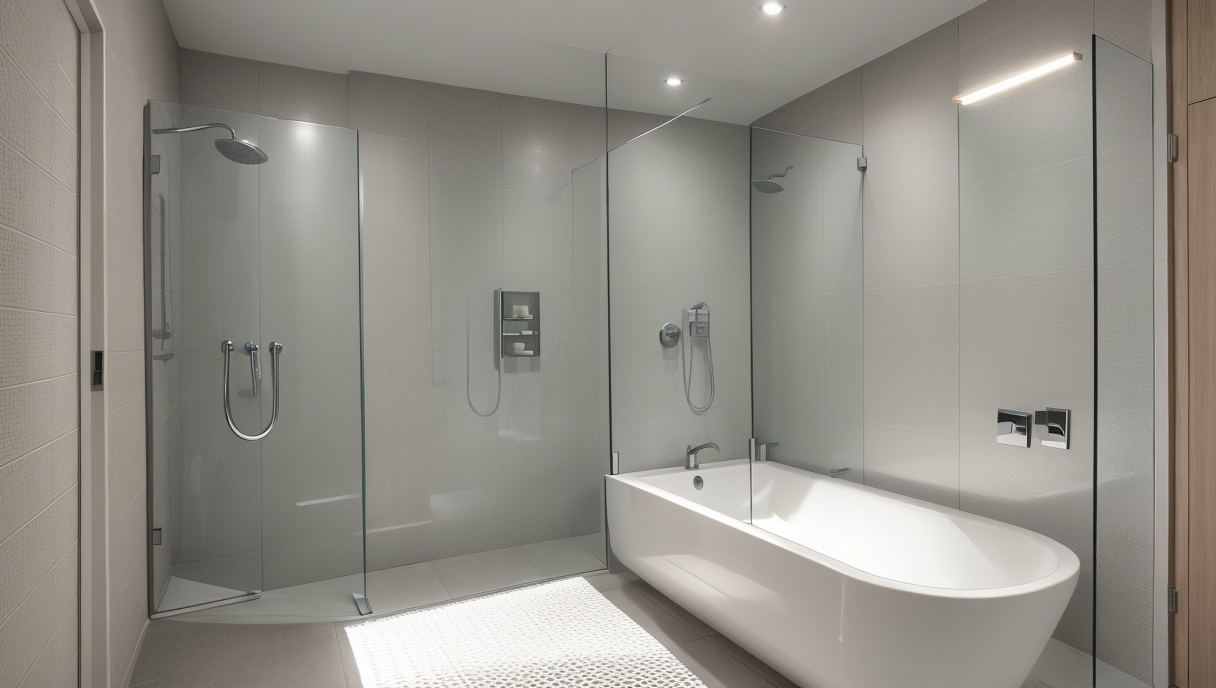 Baño pequeño con diseño luminoso