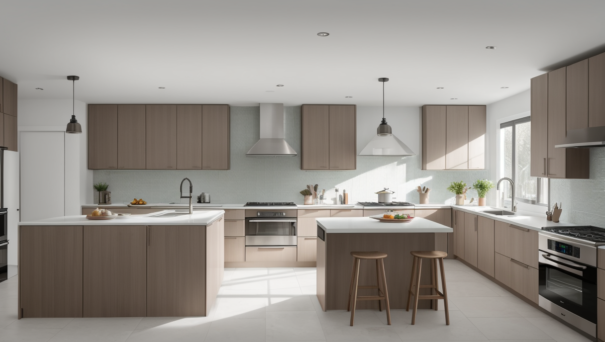 Cocina reformada con acabados modernos