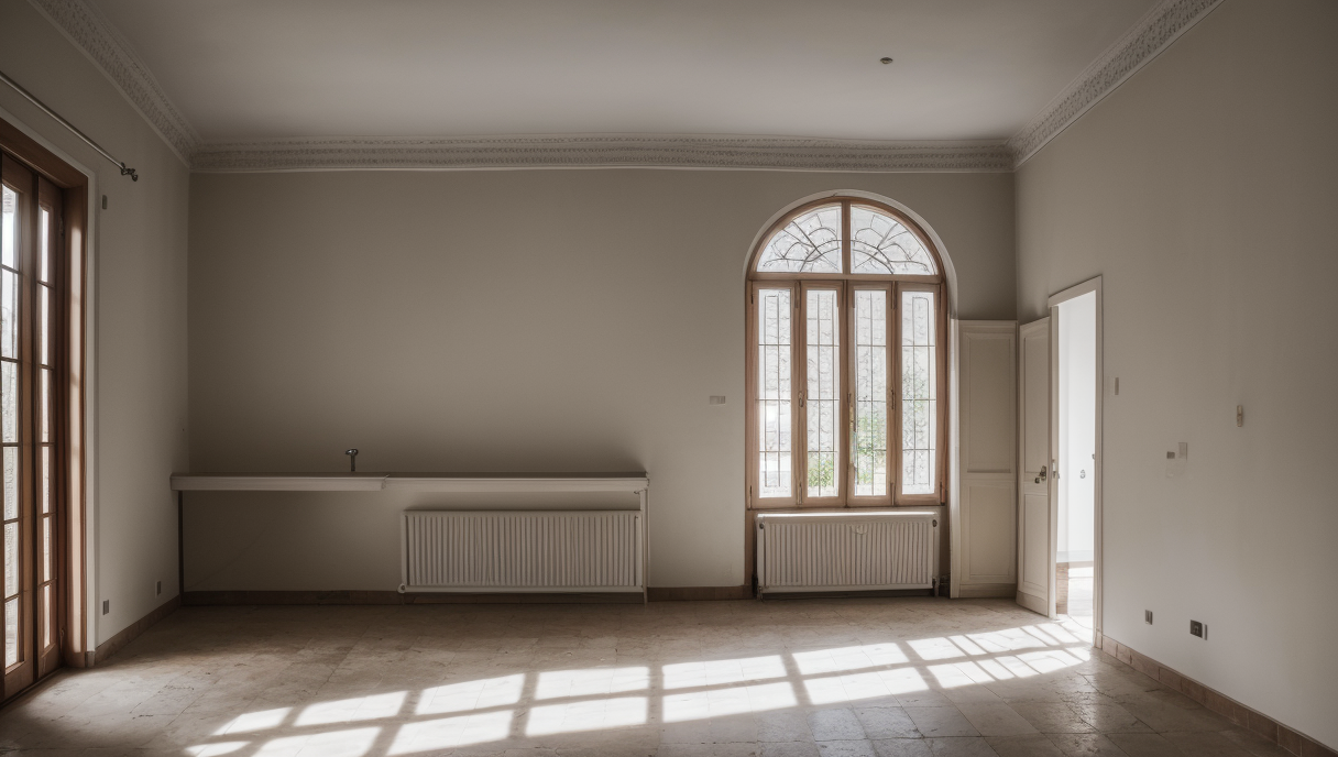 Sala reformada con acabados modernos