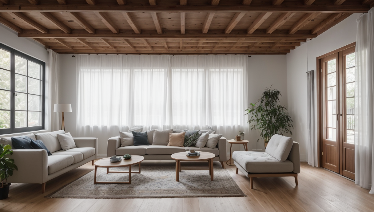salón reformado con tecnología inteligente