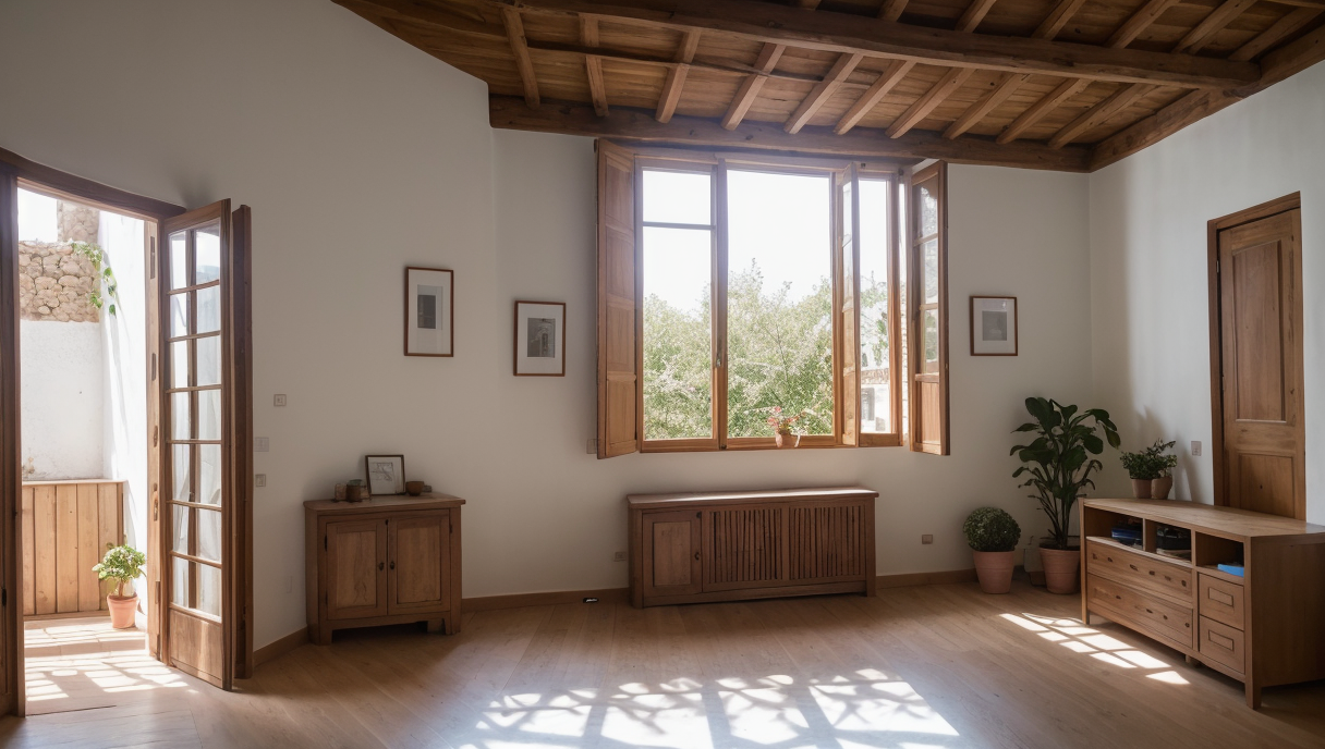 Proyecto de diseño interno sostenible y vibrante con una paleta emocional
