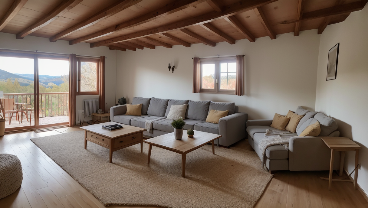 salón acogedor con un sistema de calefacción eficiente