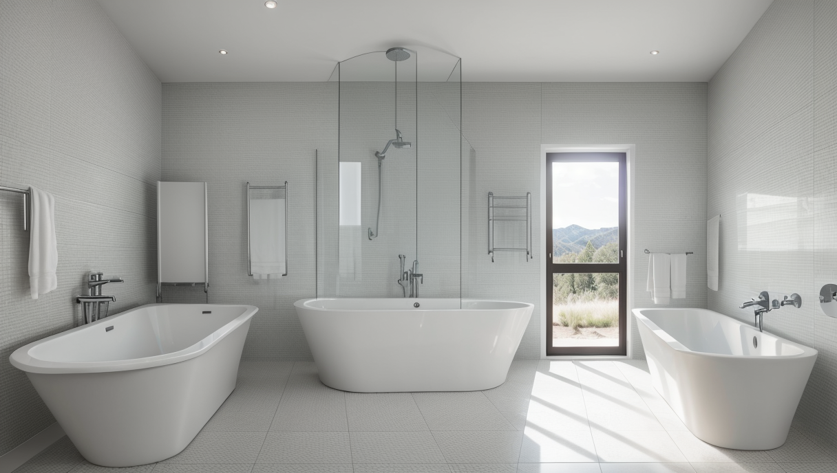 Imagen de un baño renovado con calefacción de aerotermia