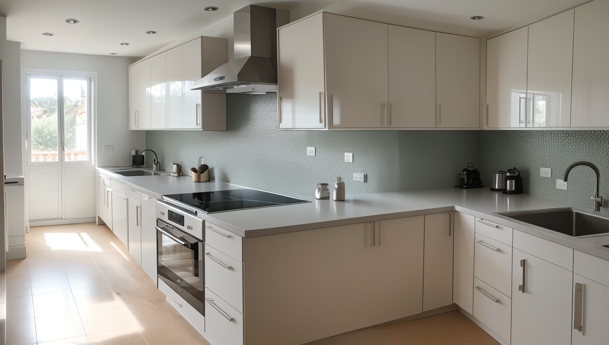 Imagen de una cocina moderna recién reformada