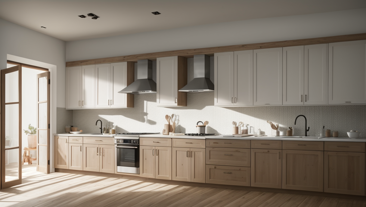 Cocina en reforma con materiales y herramientas
