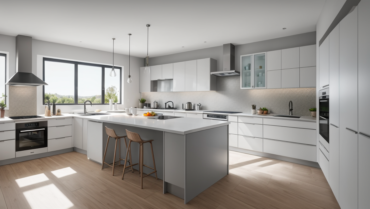 Cocina moderna con electrodomésticos de última generación