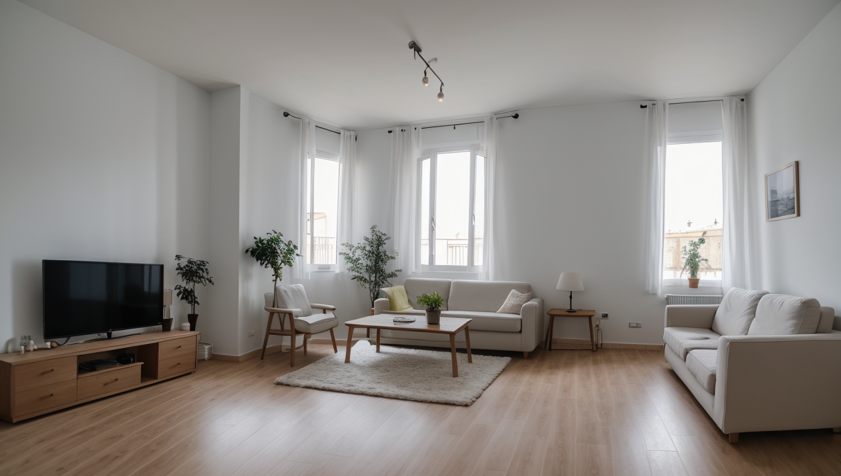 Apartamento pequeño renovado con muebles multifuncionales