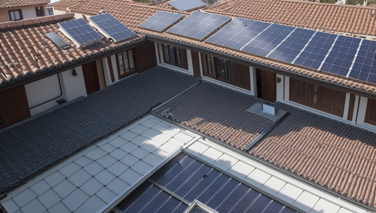 Instalación de placas solares en una vivienda en Madrid