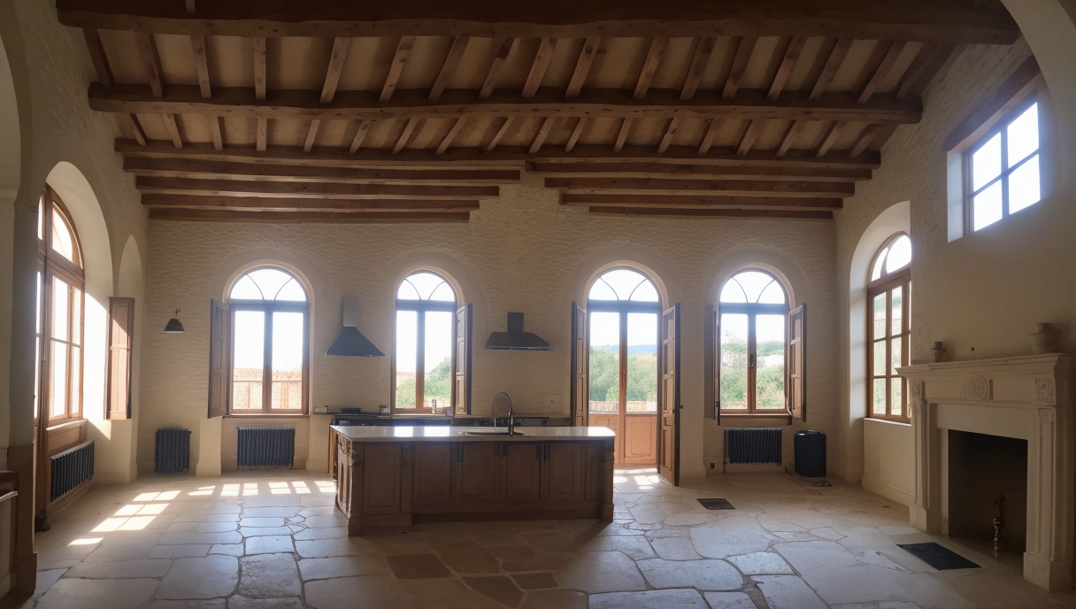 Interior moderno de una vivienda con diseño vanguardista