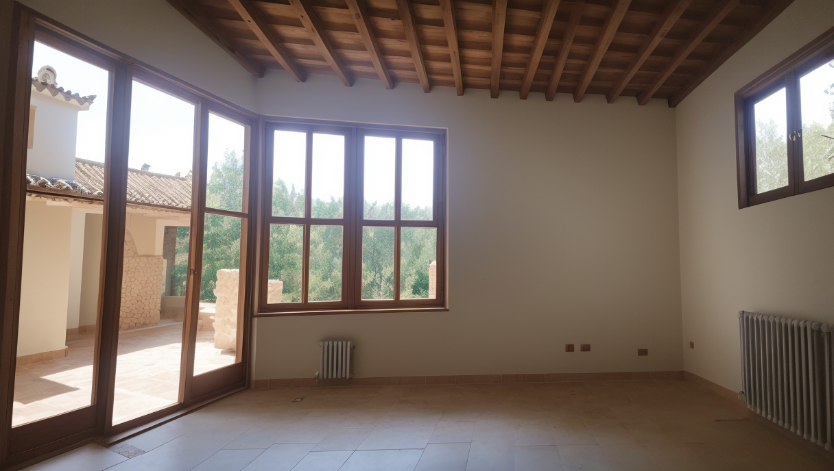 Escena de renovación con planificación cuidadosa