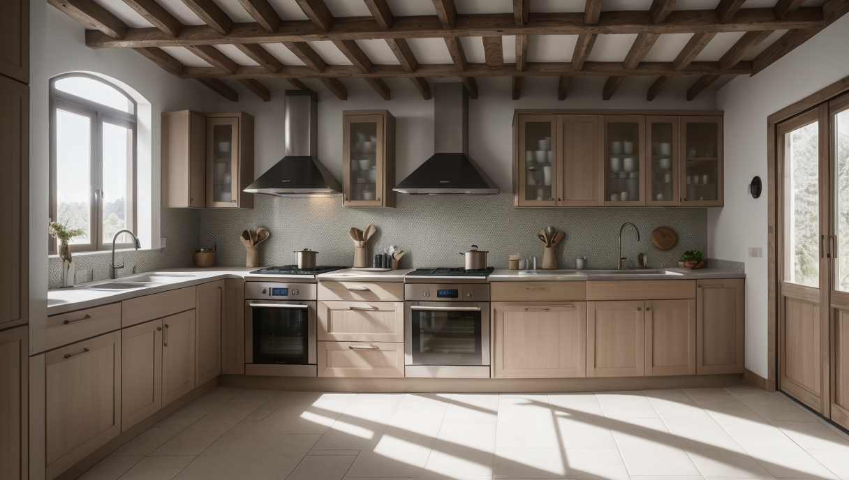 Cocina con buena ventilación